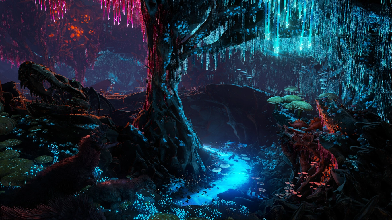 Underwater creatures in ARK: Aquatica – bioluminescent fish and deep-sea predators