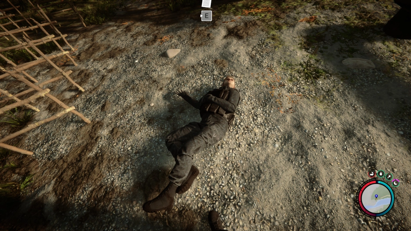 Kelvin’s GPS marker with a blue K in Sons of the Forest