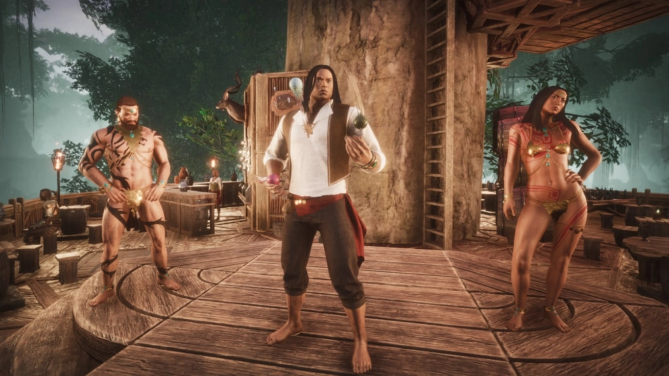 Conan Exiles Derketo DLC: new emotes, dances, and social interactions in taverns and on stages