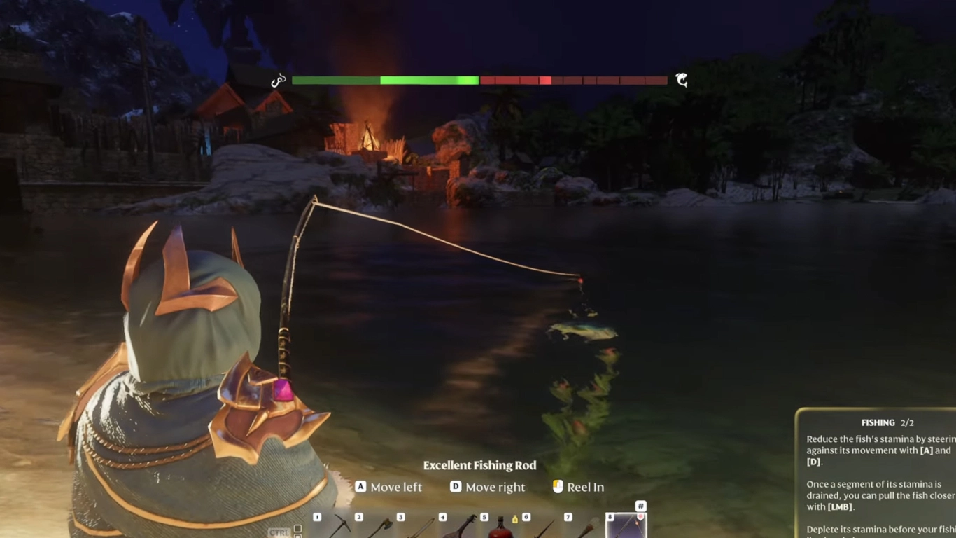 Getting started with Enshrouded fishing: rod, bait, and locations