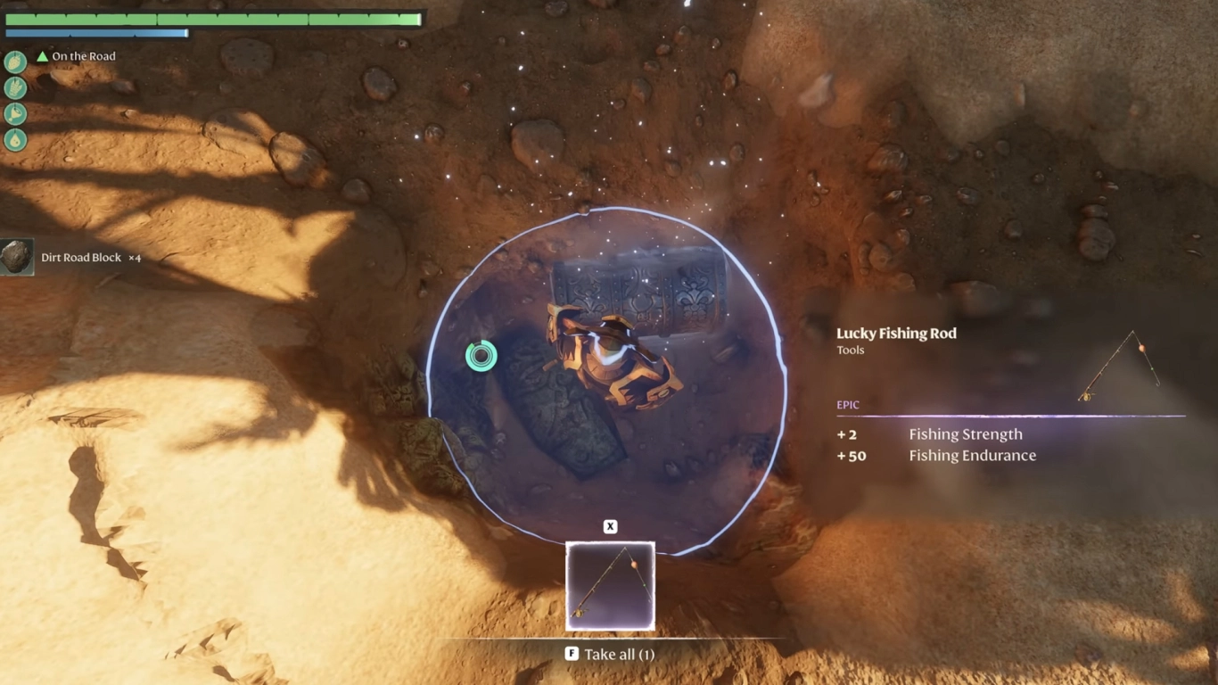Location of the Angler at the dock in the new region