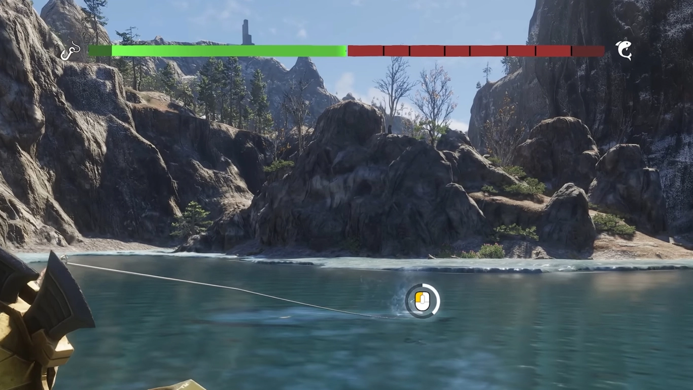 How the fishing mini-game works in Enshrouded