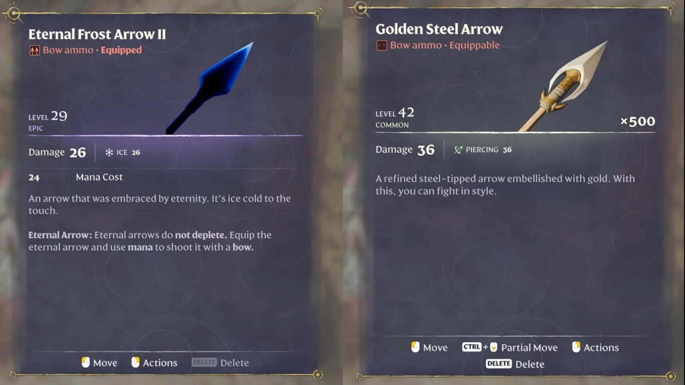 Enshrouded arrows and elemental damage for Rangers
