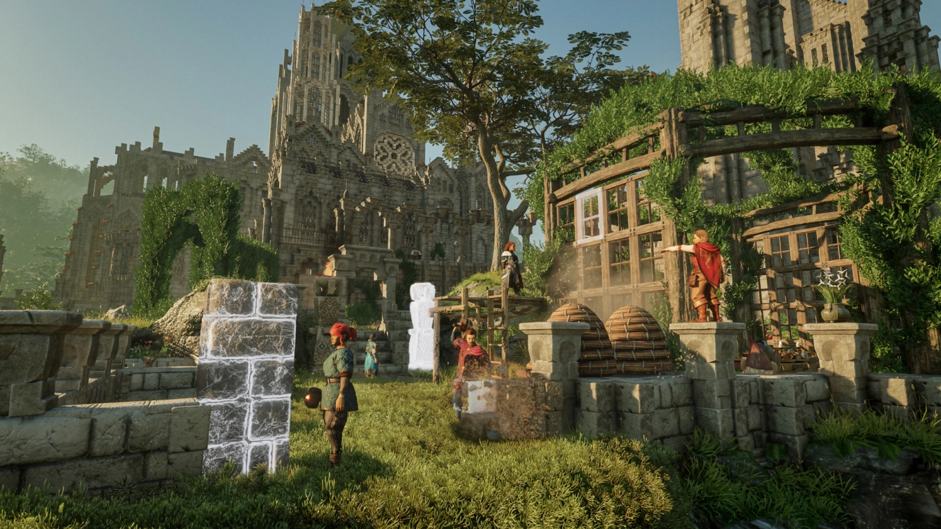 Enshrouded building system with highly detailed structures
