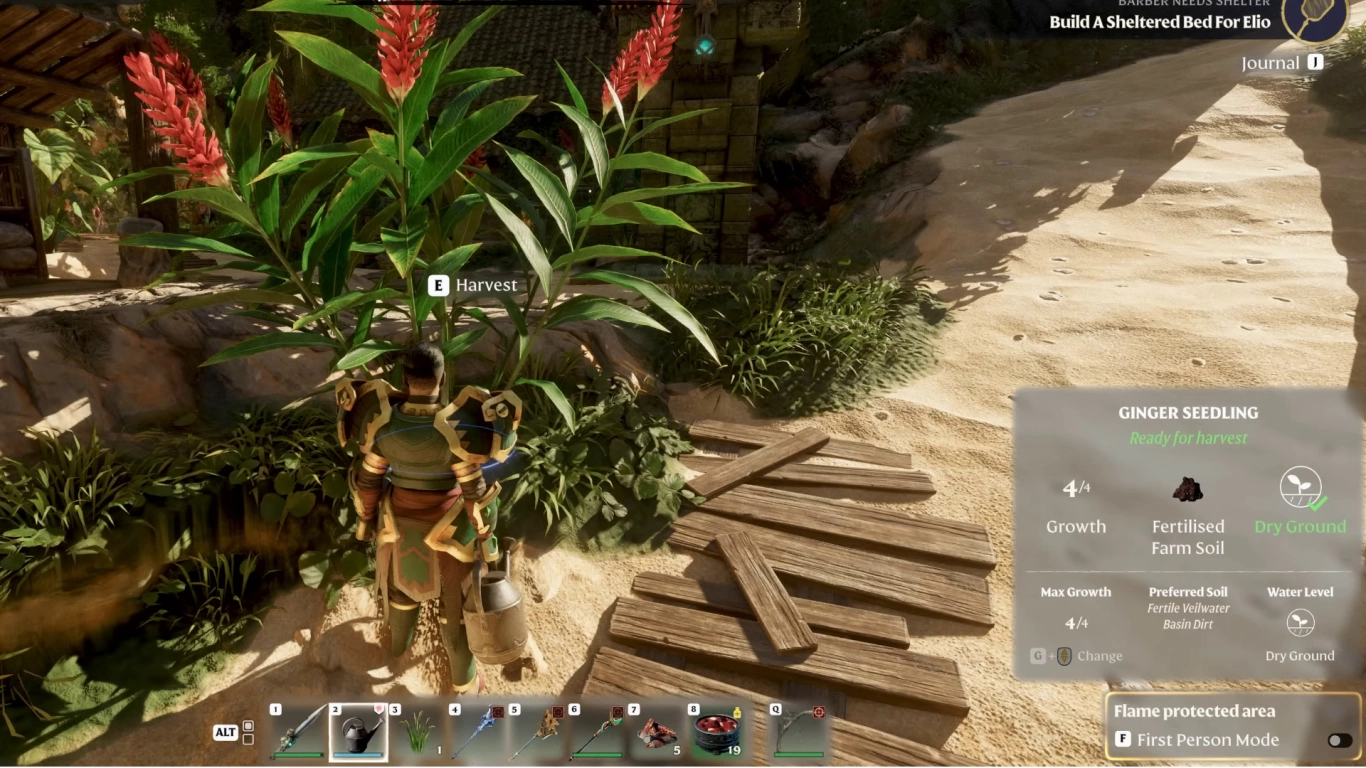 Quality of life improvements interface and water effects in Enshrouded