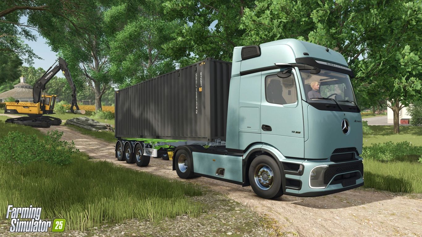 Farming Simulator 25 Mercedes-Benz Arocs in off-road operation – timber and construction transport in the Trucks Pack