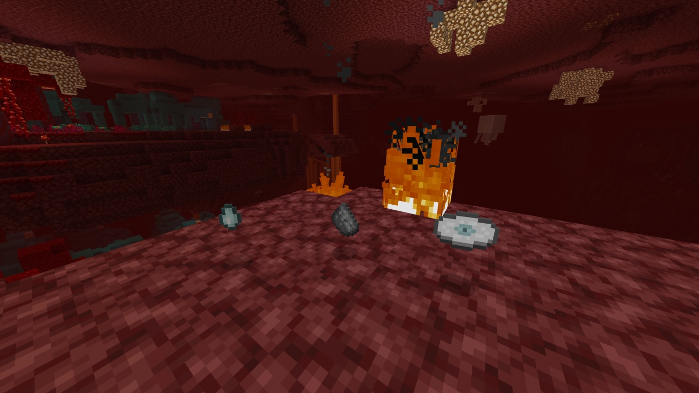 Ghast Loot consisting of gunpowder and tear