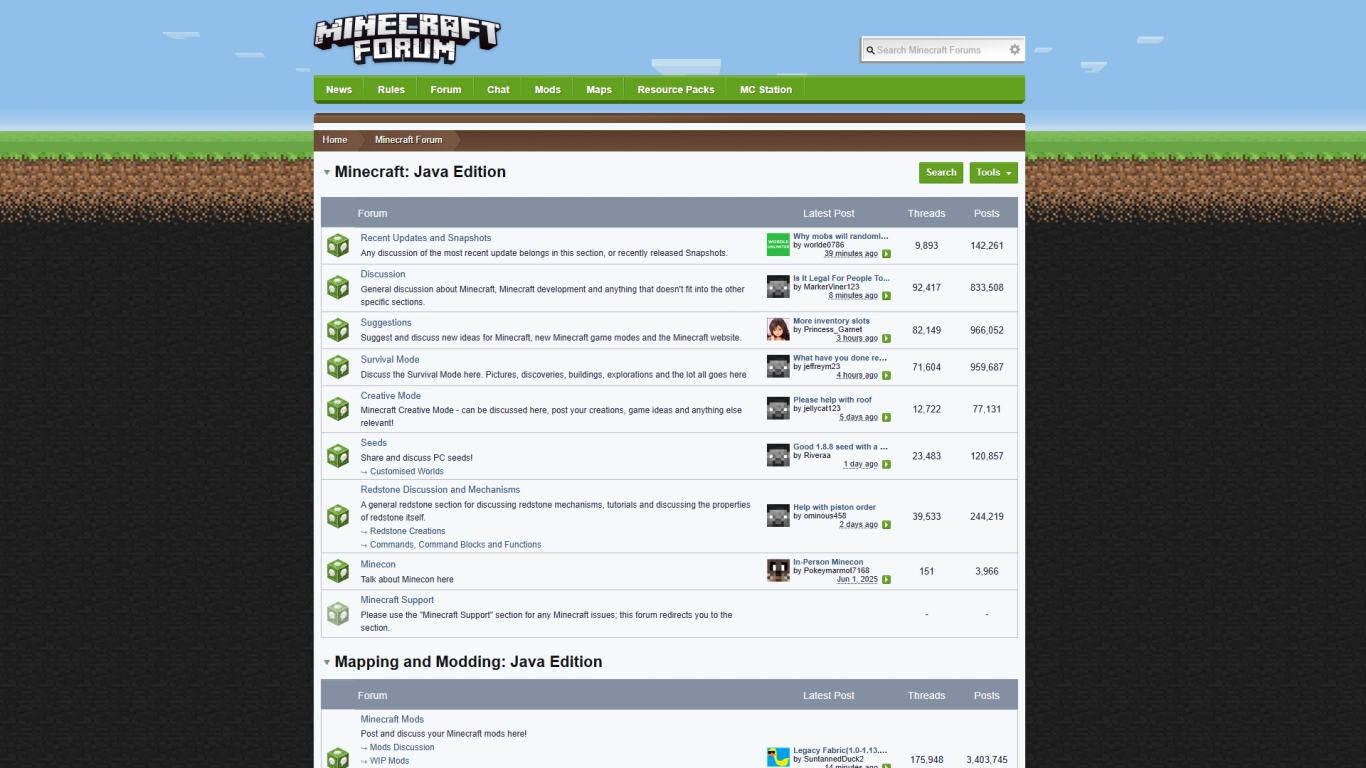 Logo of the Minecraft Forum