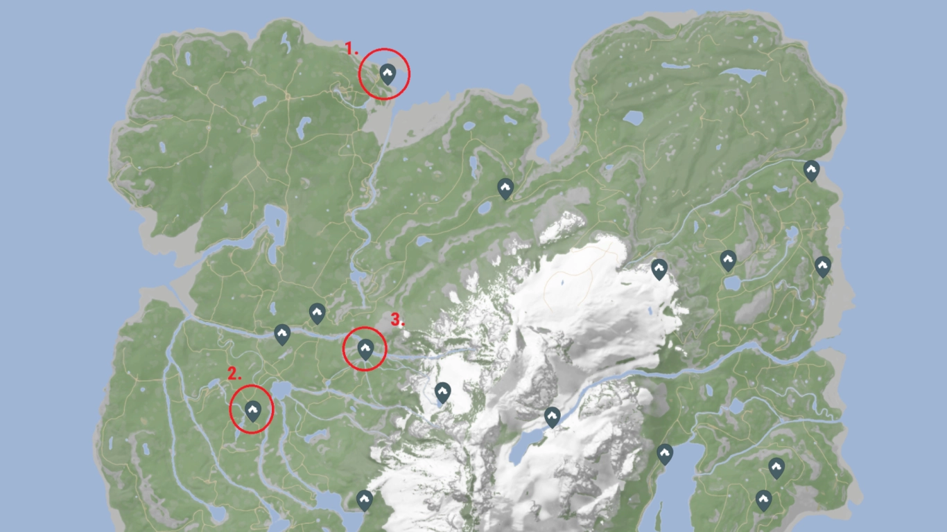 Overview of optimal cave order in Sons of the Forest