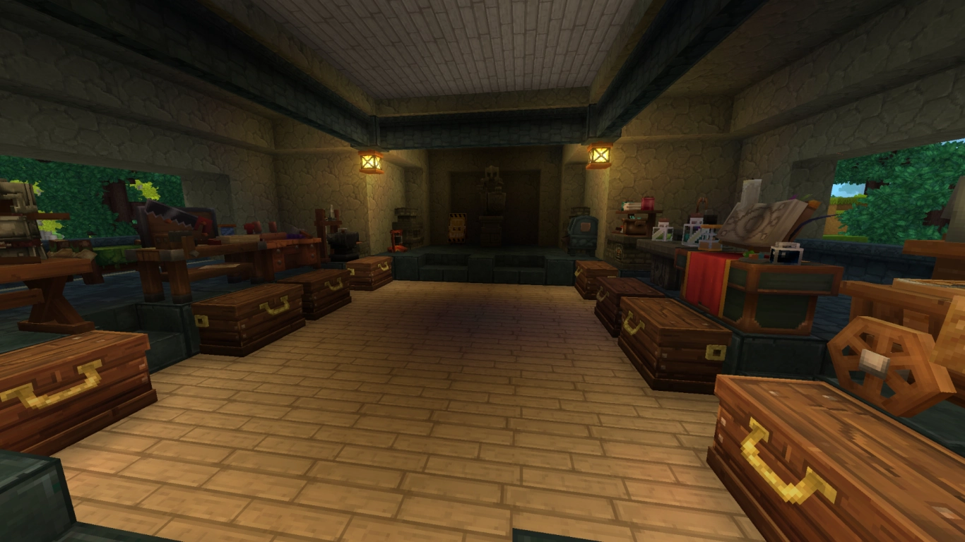 Hytale workbenches with 14-block reach and chests