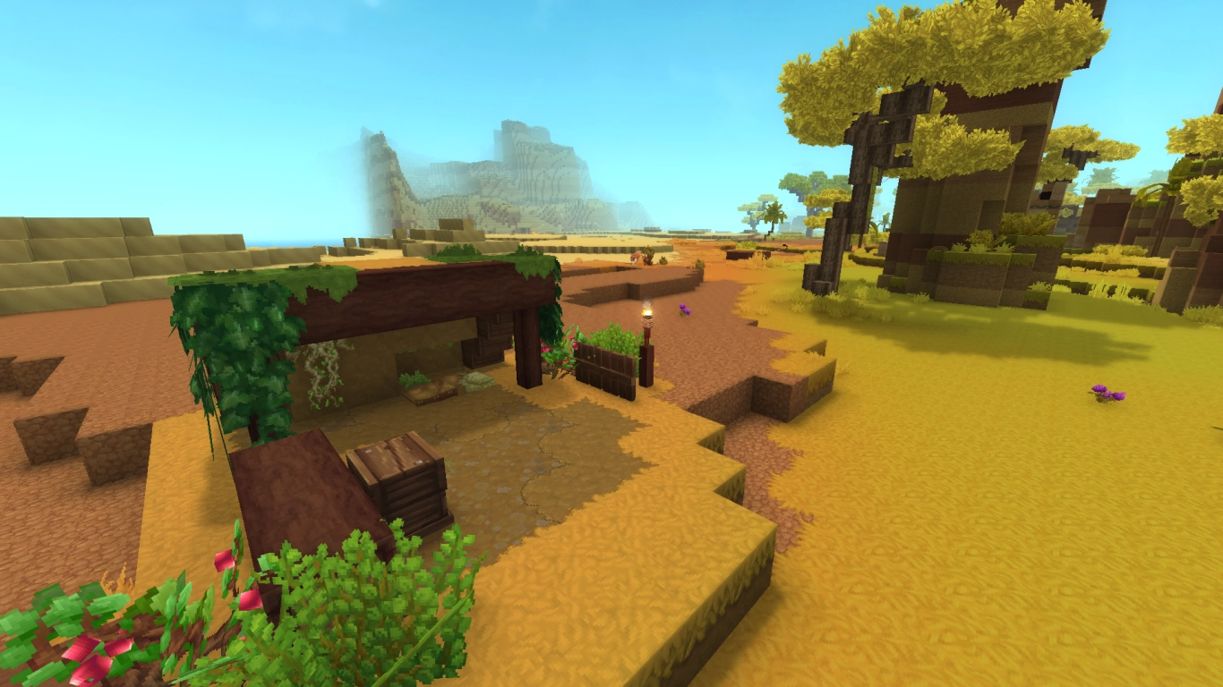Hytale Howling Sands desert camp as an outpost