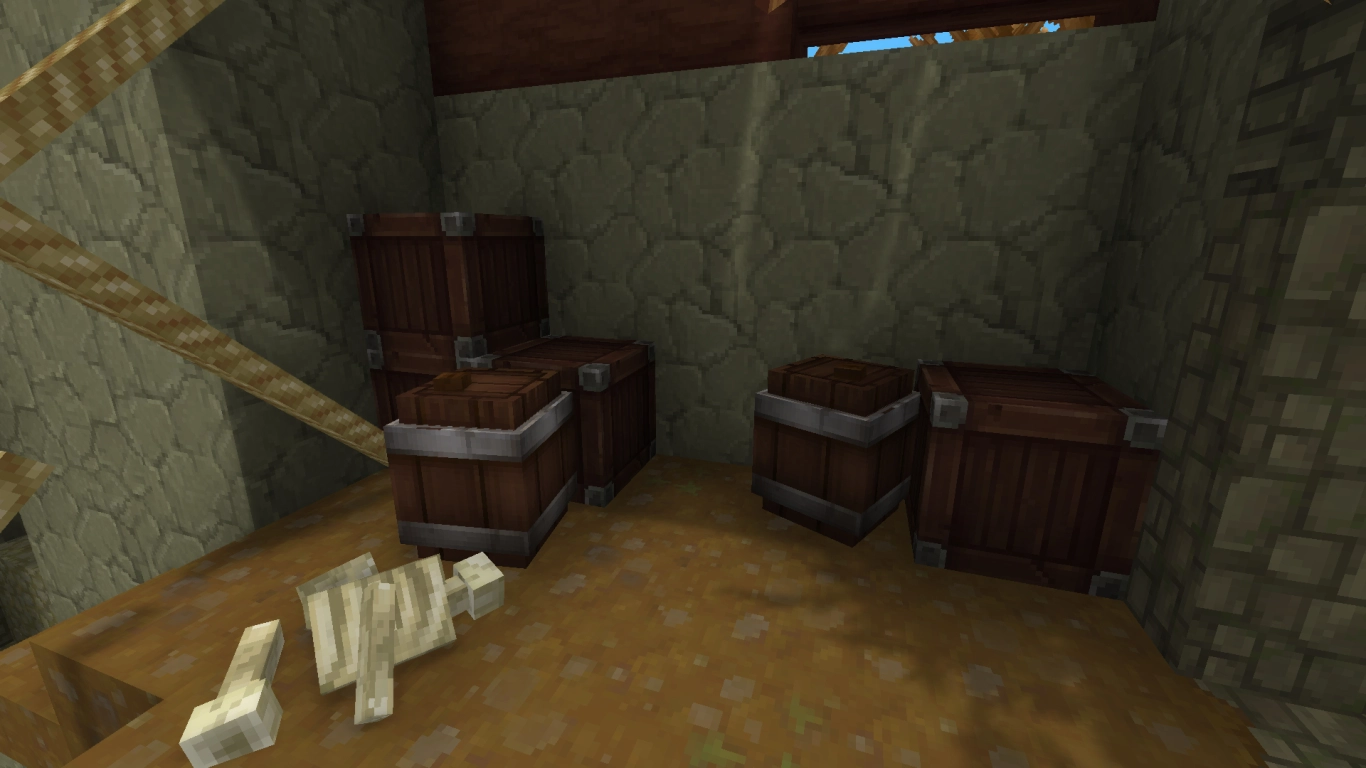 Hytale smash crates and barrels in ruins for loot like hides and salt