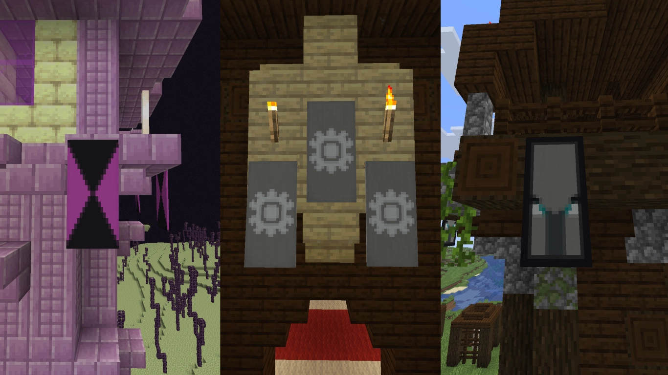 Different banners in Minecraft
