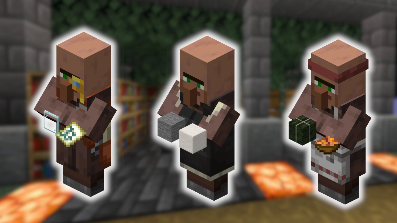 Minecraft Weaponsmith and Toolsmith: enchanted tools and iron farm for emeralds