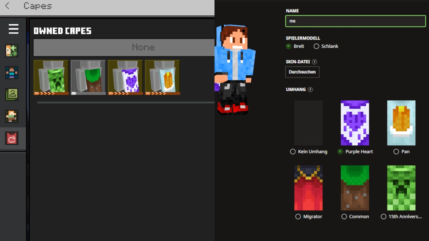 Equip a cape in Minecraft Java and Bedrock: step-by-step guide