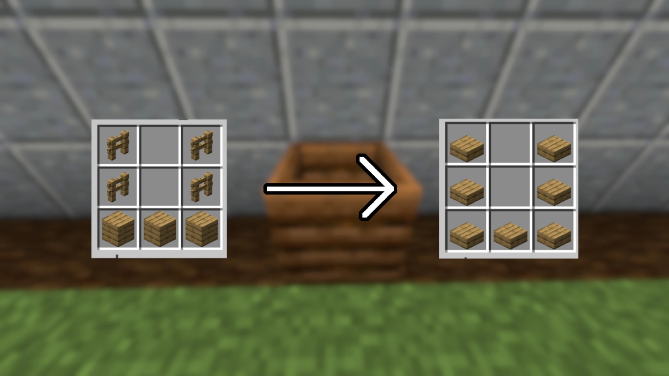 Minecraft composter crafting in Java and Bedrock