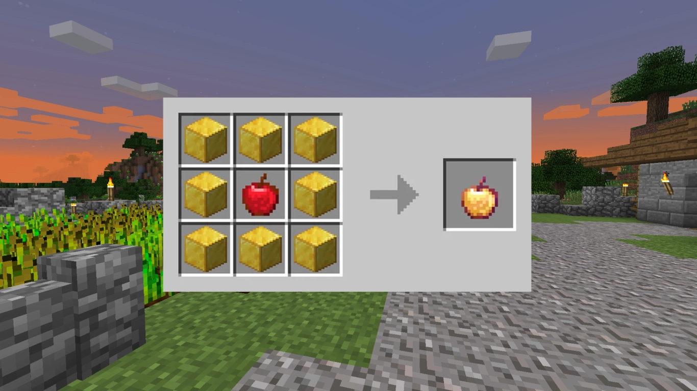 Minecraft crafting enchanted golden apple