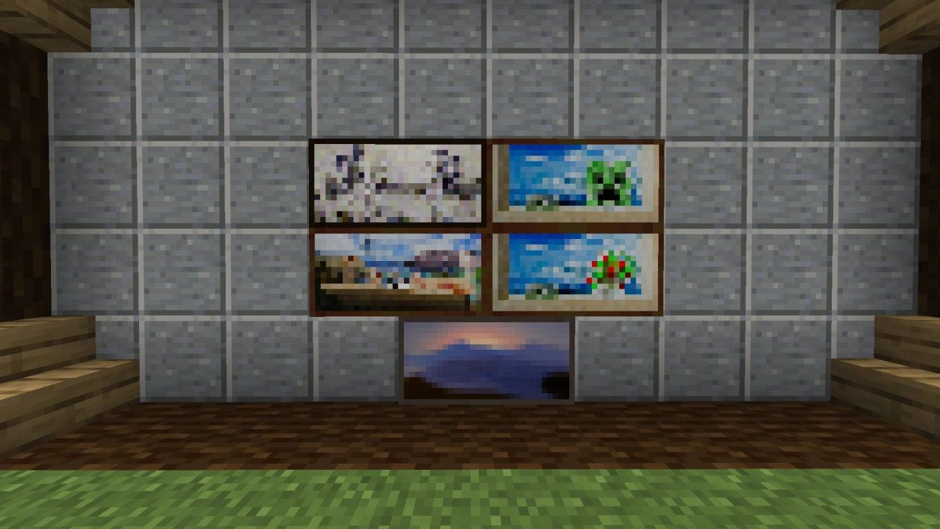 1x2 Minecraft paintings list and meanings