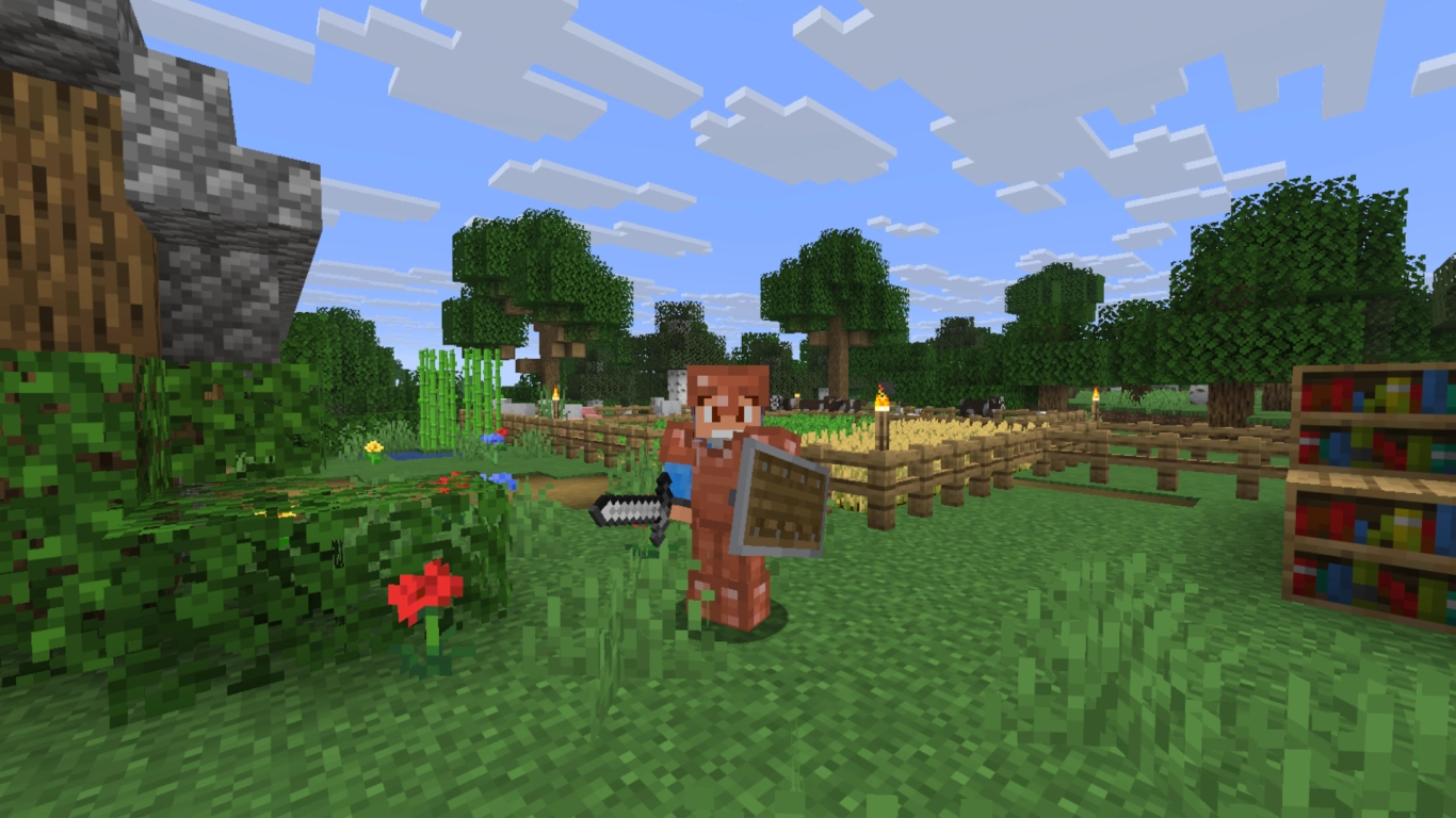 Use the Minecraft shield correctly against Creepers and arrows