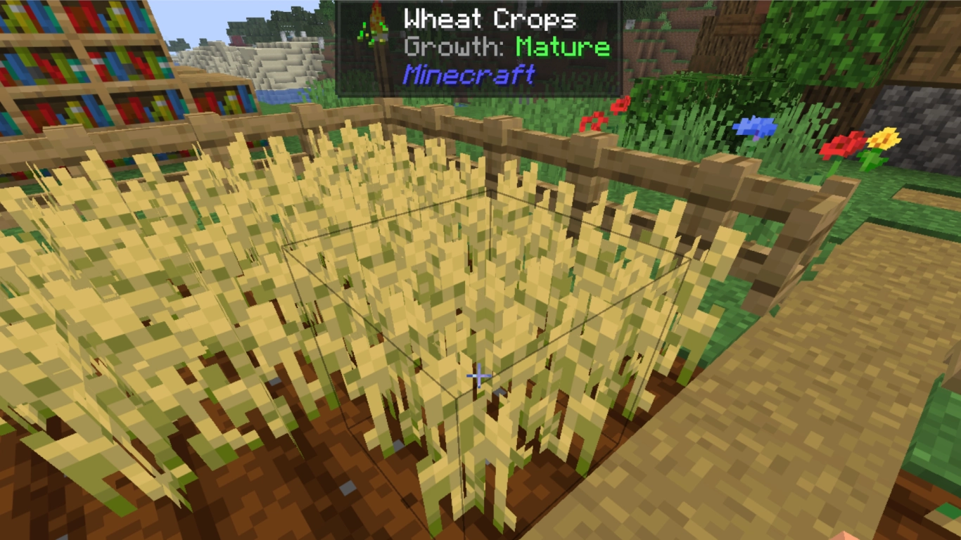 Minecraft Jade overlay with block and entity information