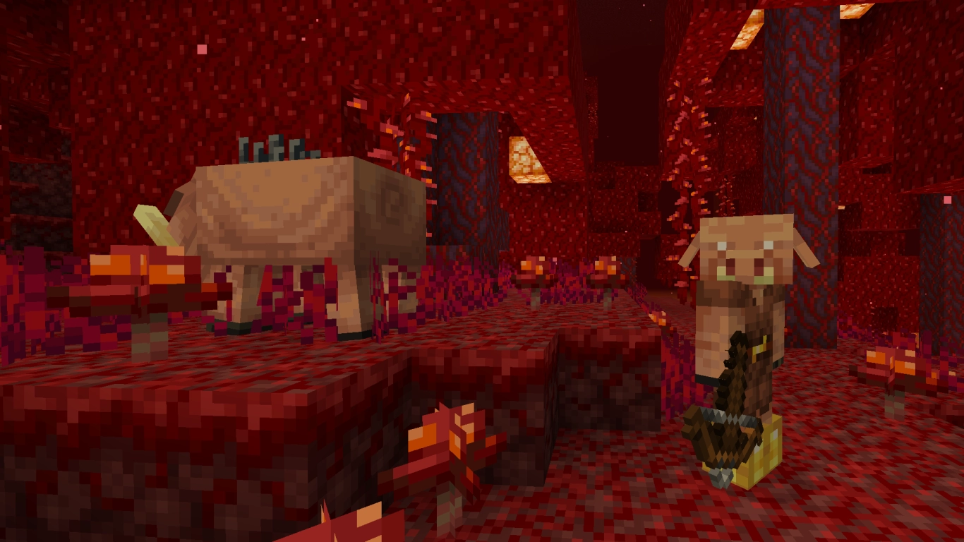 Nether and End in Peaceful – piglins, hoglins, and shulkers explained