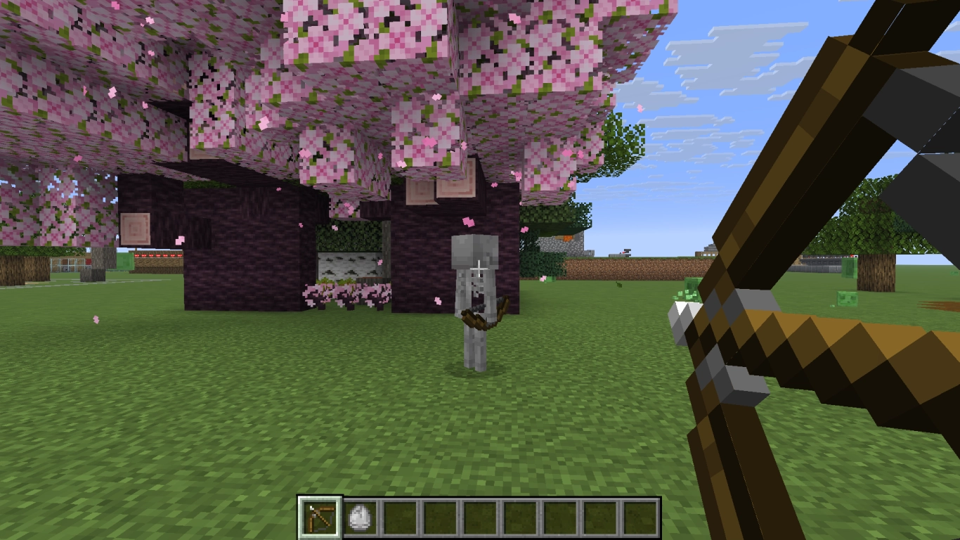 Minecraft advancement Sniper Duel – hit a skeleton from 50 blocks away