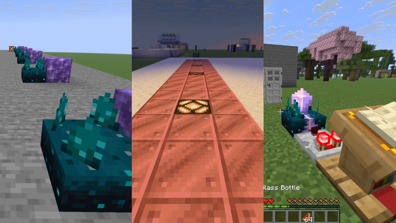 Redstone with Sculk sensors: wireless signals, traps, and lighting