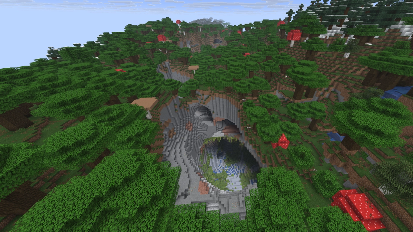 Massive cave system with Deep Dark – Minecraft seed 2500034981962613852