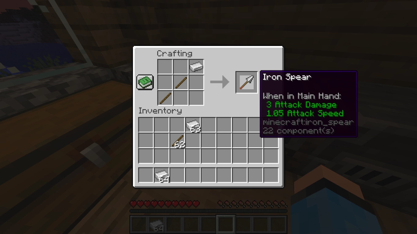 Minecraft spear crafting, drops, and where to find it in structures