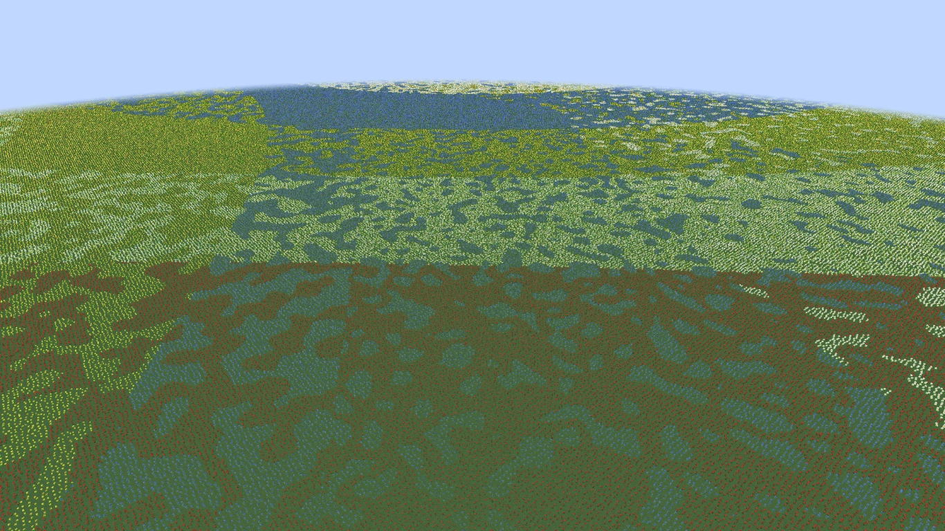 Flower patterns in Minecraft biomes: Flower Forest, Meadow, and Plains with fixed distributions