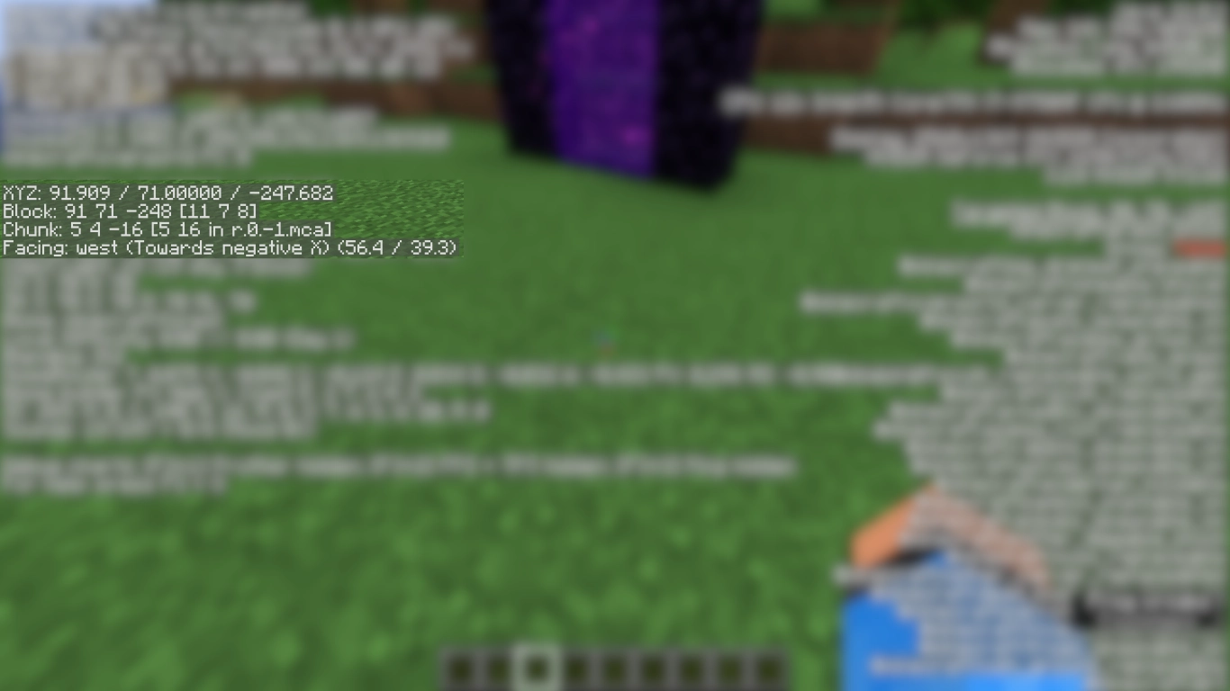 Minecraft Coordinates Display