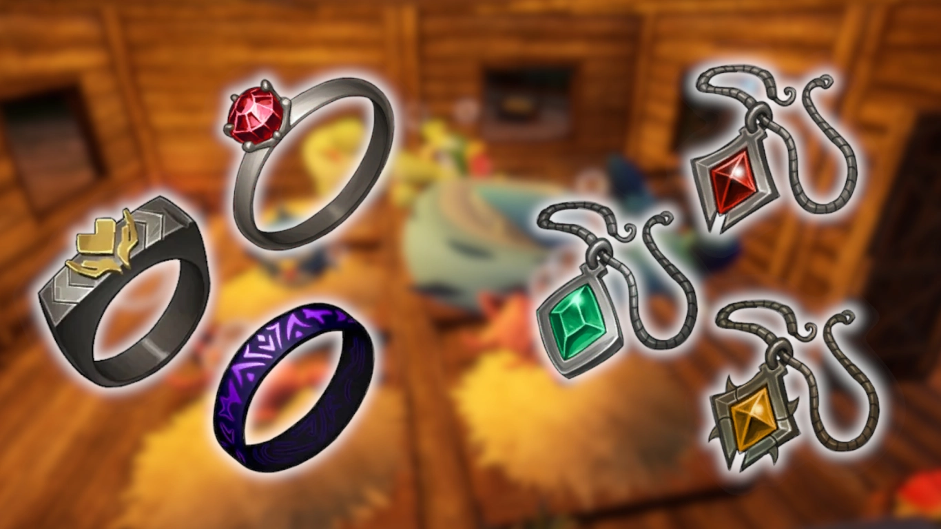 Rings and amulets in Palworld for strength, protection, and resistances