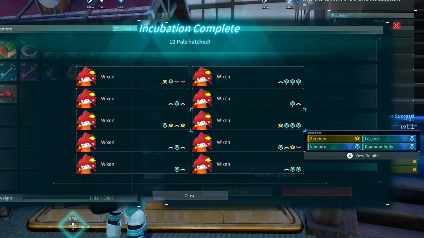 Efficiently hatching eggs in the Palworld incubator