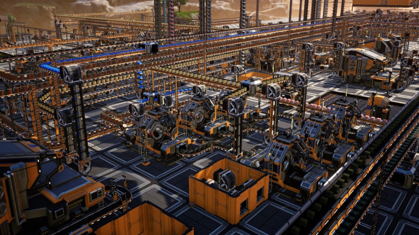 Satisfactory Logistics Mk. 4 with faster conveyor belts and the Truck