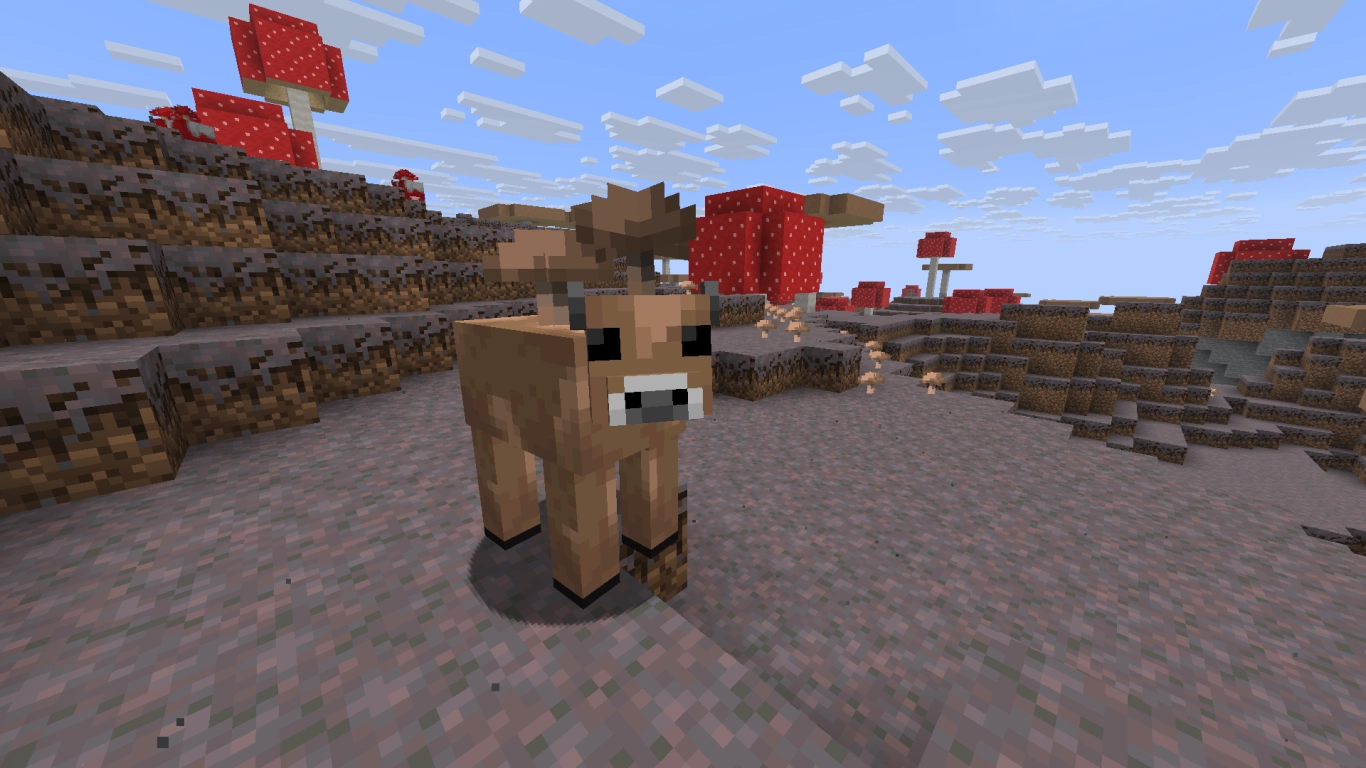 Brown Mooshroom Cow in Minecraft