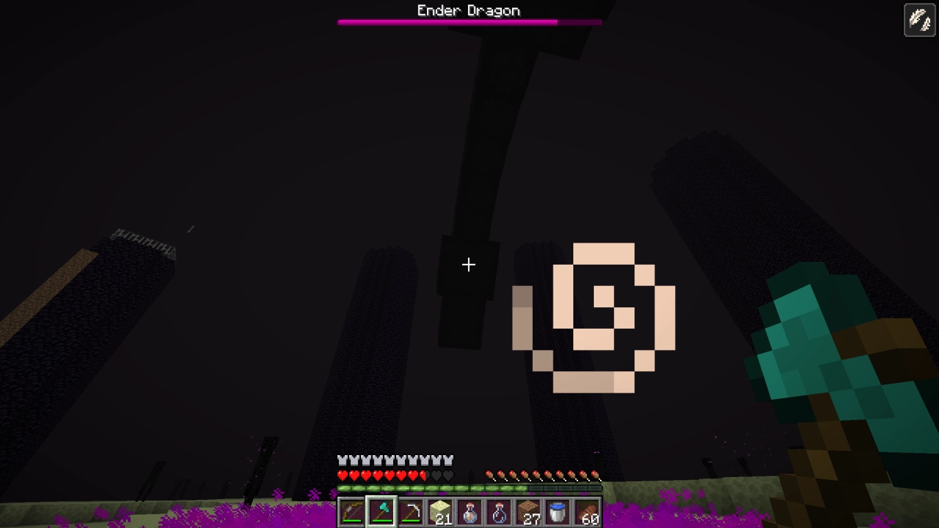 Battle against the Ender Dragon