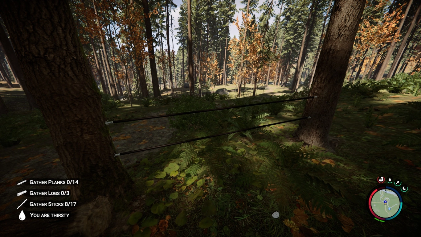 Sons of the Forest Rope Gun: railings, windows, and transport for base-building