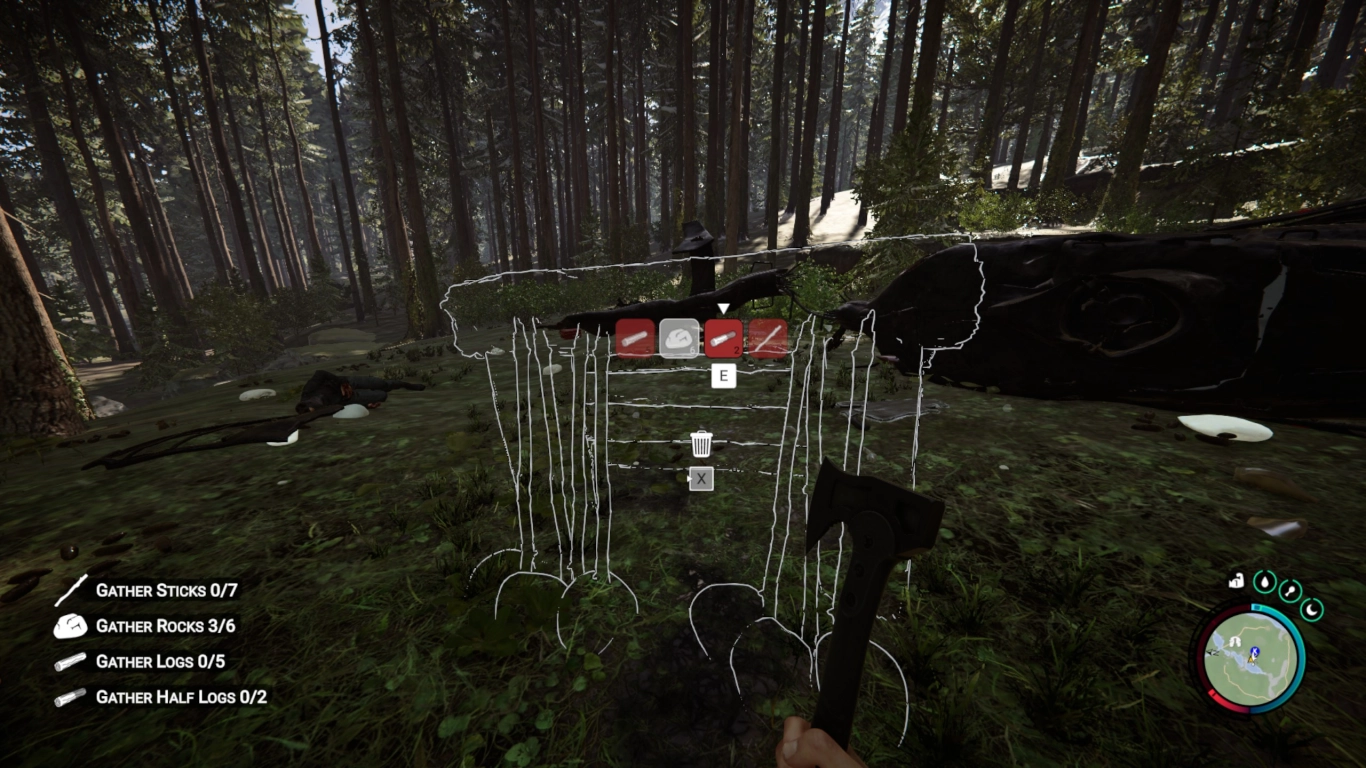Building example using blueprints in Sons of the Forest