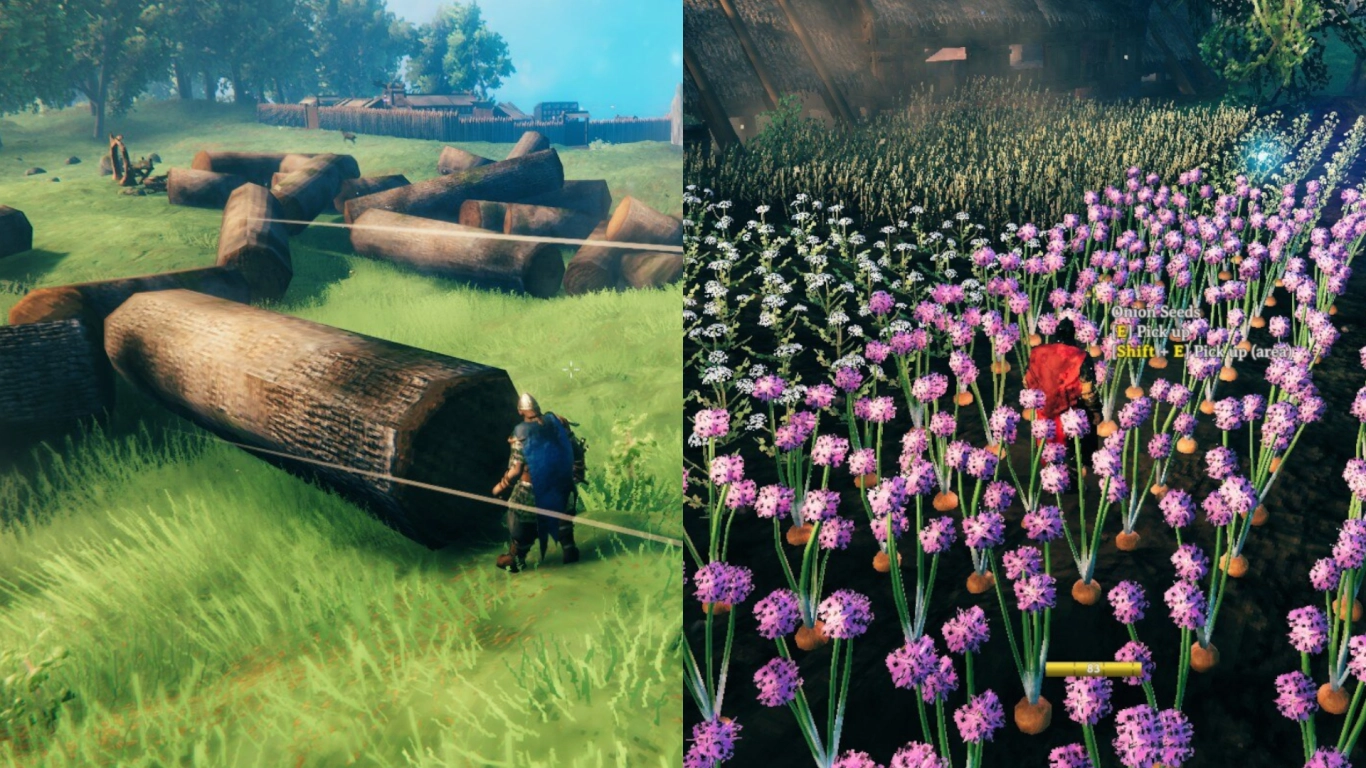 Valheim resource gathering and farming trained efficiently