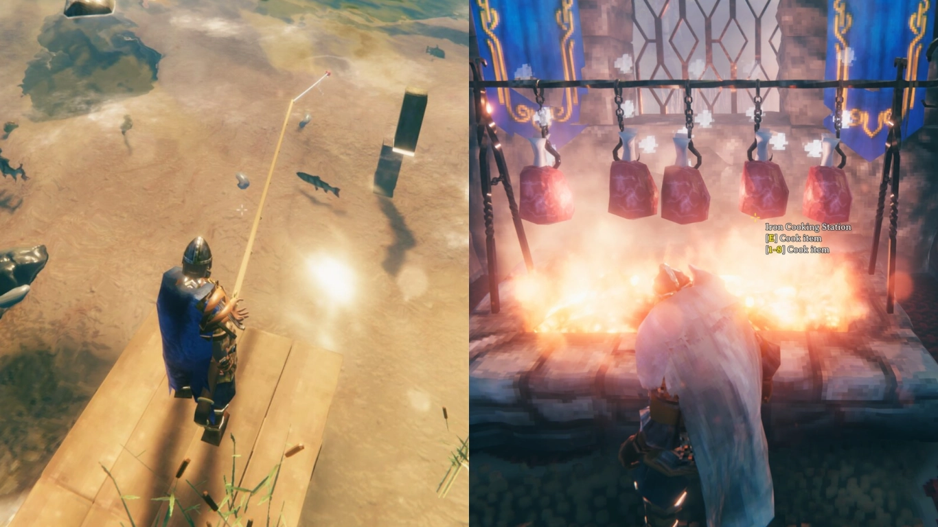 Improve Valheim skills for Fishing Crafting and Cooking